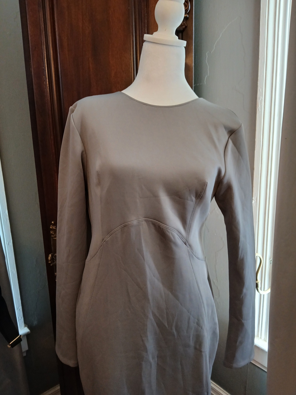 Zara Sleeveless Shift Dress in Gray XL